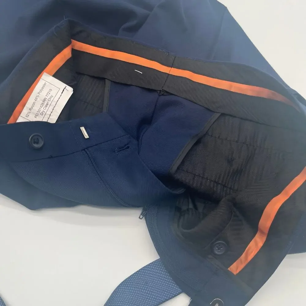 Suit 2 Piece Jacket and Pants, Navy, Slim Fit